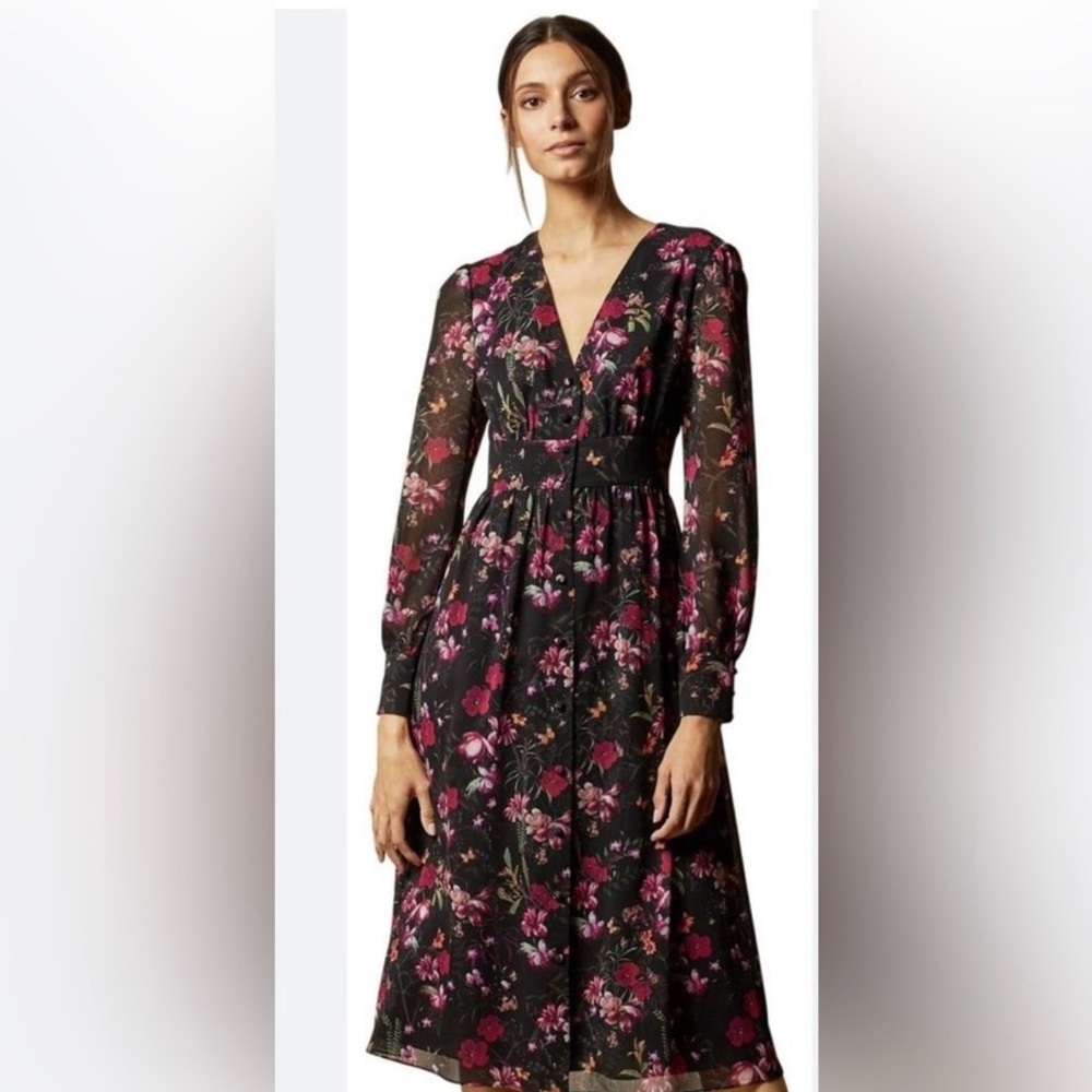 Ted Baker
Adriela Fern Forest Midi Dress, Black